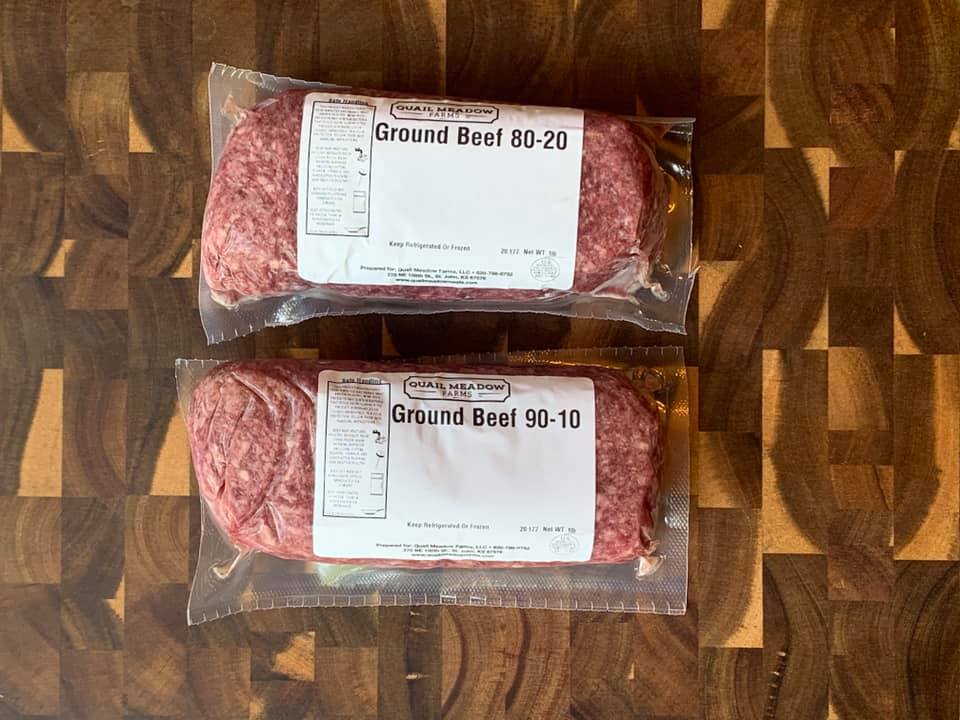 20 lb Beef Bundle Extra Lean Quail Meadow Farms